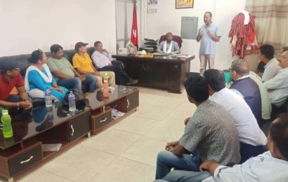 विद्युत कर्मचारी संघ लुम्बिनीद्वारा मेयर विष्टलाई बधाई ज्ञापन
