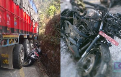 सिन्धुपाल्चोकमा ट्रकको ठक्करबाट मोटरसाइकल चालकको मृत्यु